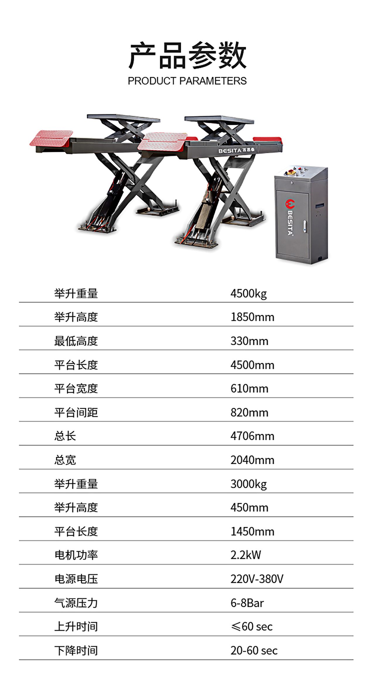 4.5噸大剪舉升機(jī)（NO.BL745S）